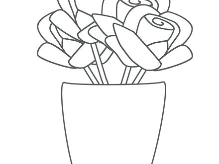 440x330 Printable Rose Coloring Pages Roses Coloring Pictures Rose