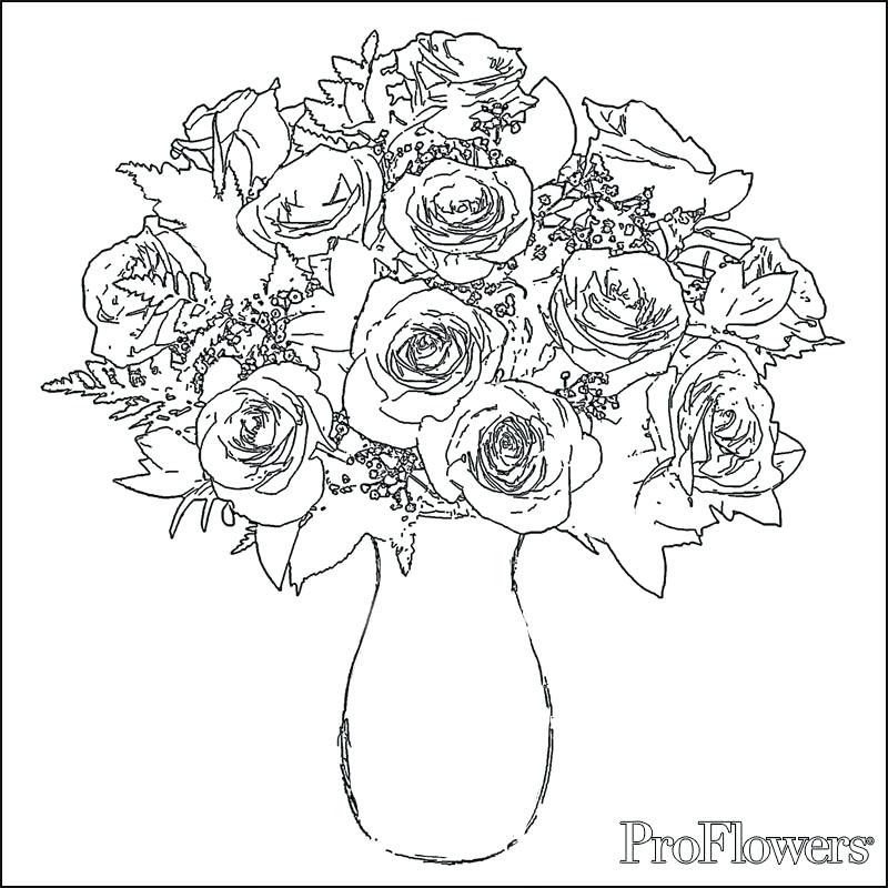 Flower Vase Coloring Page Printable Roses Coloring Pages In 800x800 Flower Vase Coloring Page Printable Roses Coloring Pages In