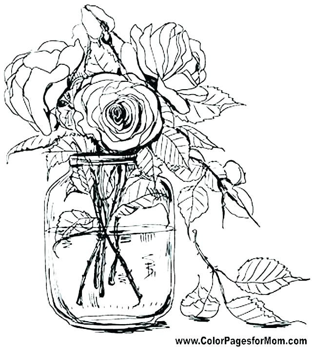 640x712 Flower Coloring Pages Pdf Flower Coloring Pages Capture Excellent