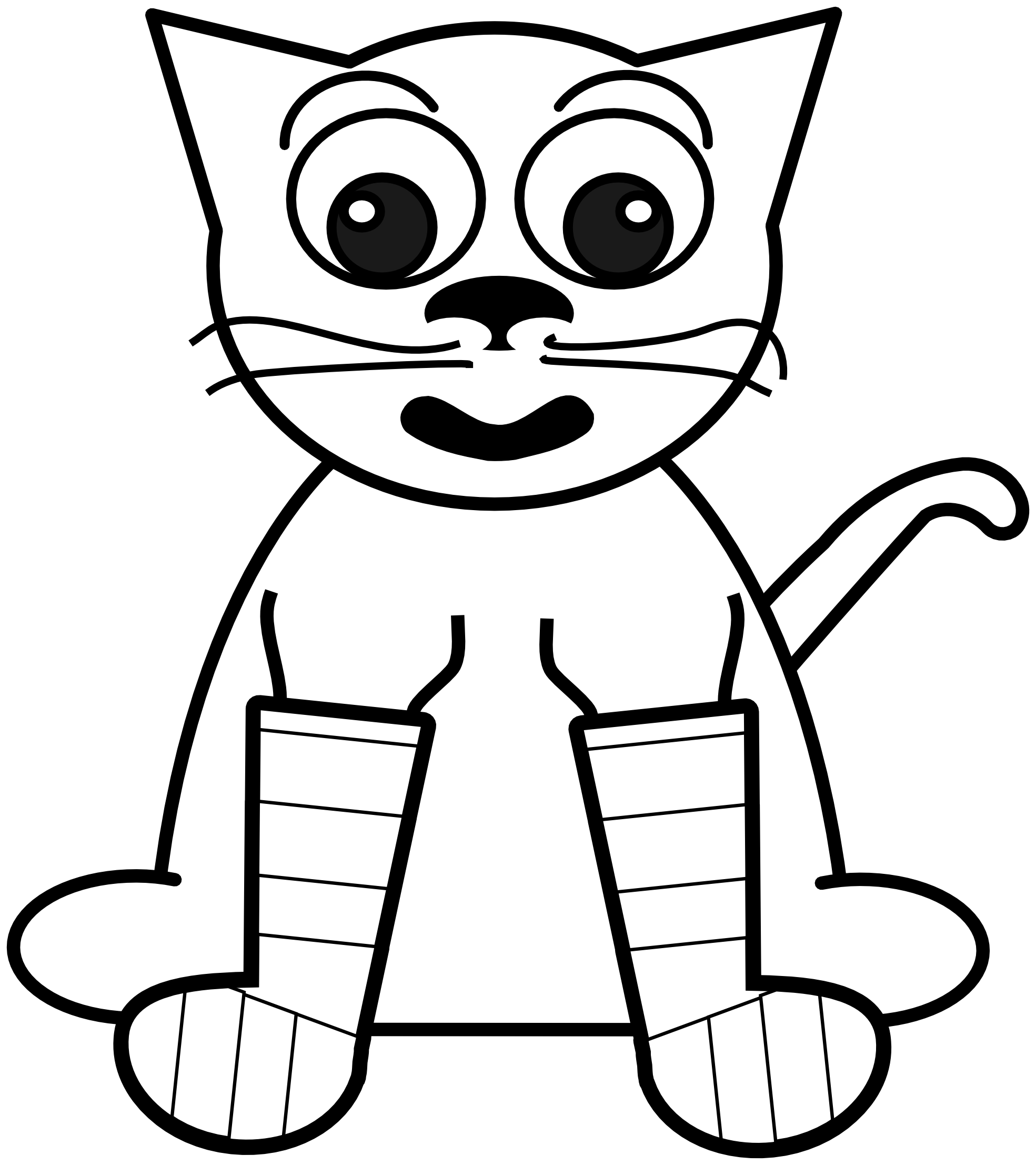 1969x2213 Coloring Page Outline Cartoon Fluffy Cat Book Kids On How Do You