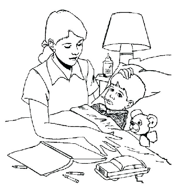 Hospital Coloring Pages Hospital Coloring Pages Sick Coloring 600x660 Hospital Coloring Pages Hospital Coloring Pages Sick Coloring