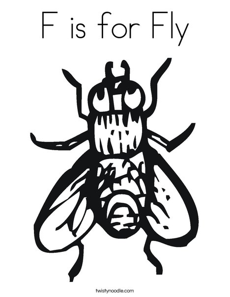 F Is For Fly Coloring Page 468x605 F Is For Fly Coloring Page
