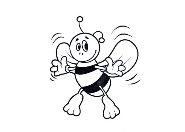 Little Bumblebee Learn How To Fly Coloring Page 600x429 Little Bumblebee Learn How To Fly Coloring Page