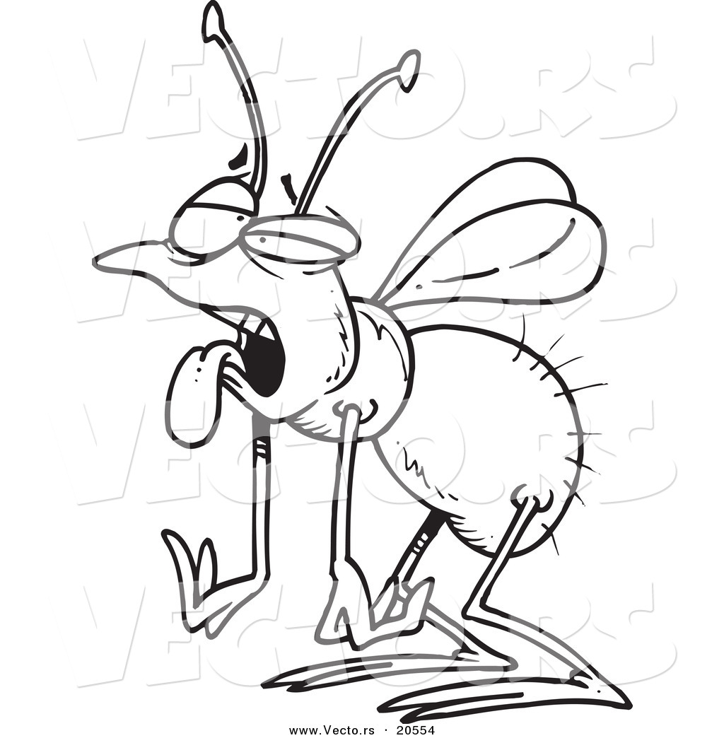 Vector Of A Cartoon Tired House Fly 1024x1044 Vector Of A Cartoon Tired House Fly