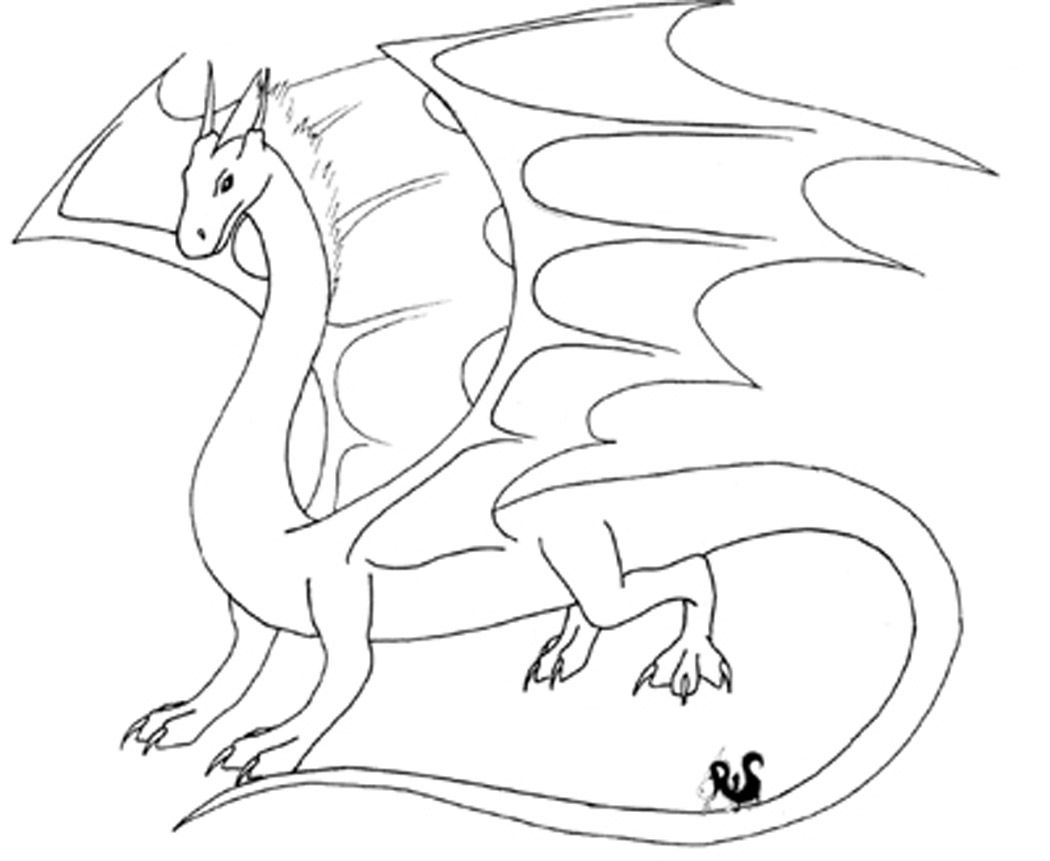 1050x861 Flying Dragon Coloring Pages