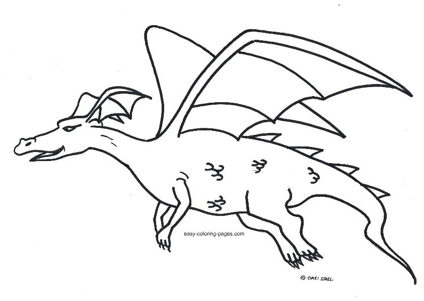 842x598 Cute Spring Flower Coloring Pages Flying Dragon