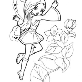 Flying Fairy Free Coloring Pages For Kids Free Fairy Pictures 268x268 Flying Fairy Free Coloring Pages For Kids Free Fairy Pictures