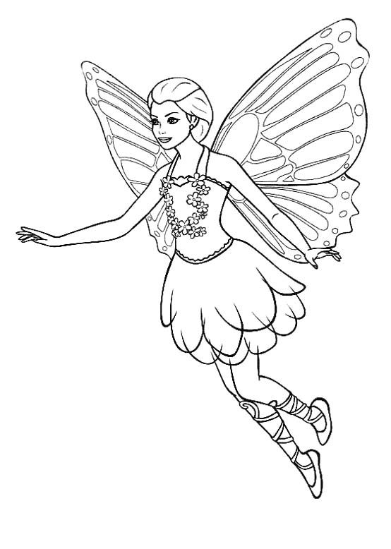 Flying Fairy Coloring Pages at GetColorings.com | Free printable ...