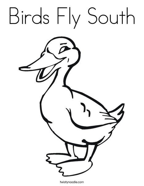 468x605 Birds Fly South Coloring Page
