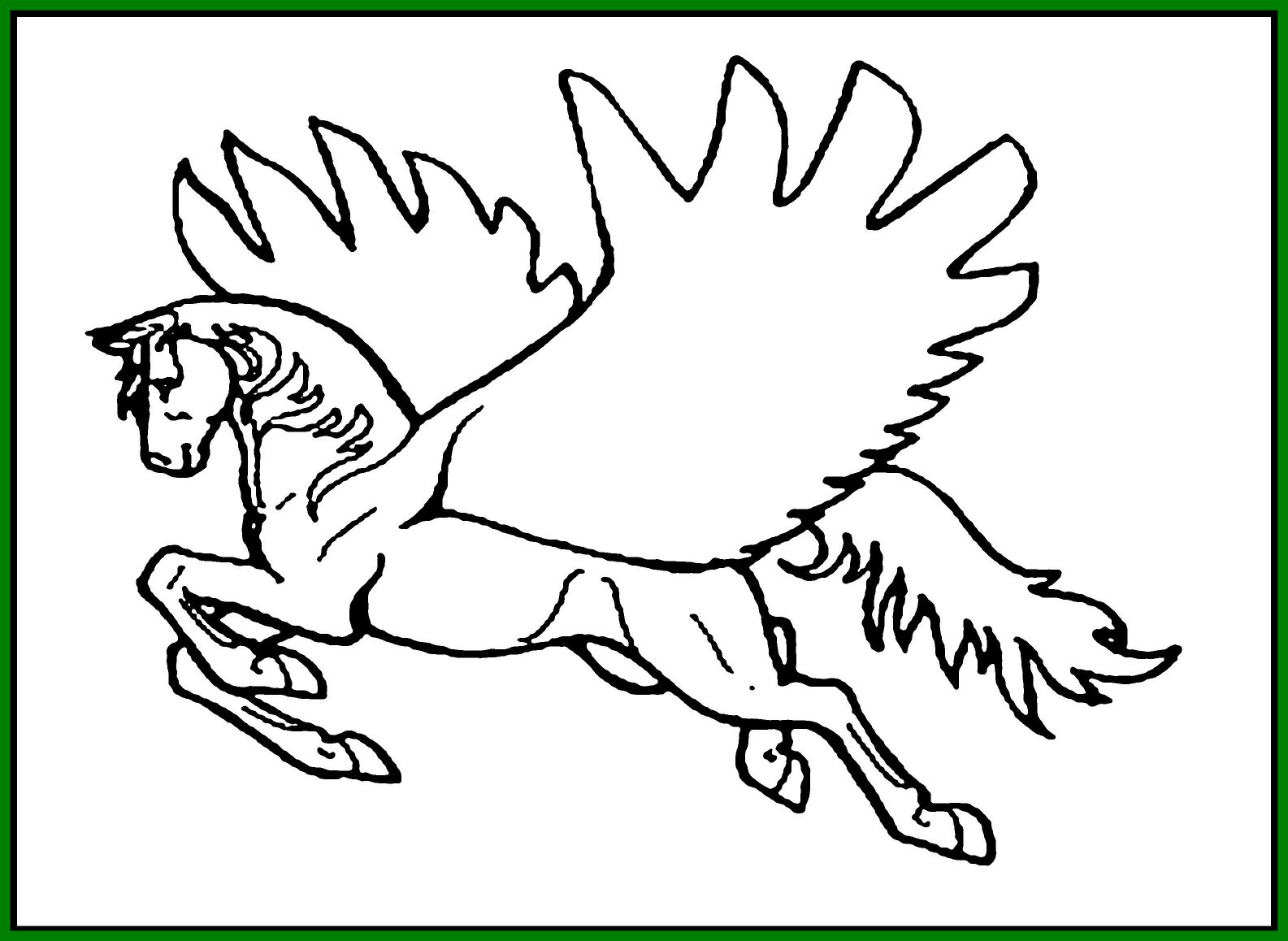 Flying Horse Coloring Pages at GetColorings.com | Free printable ...