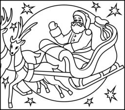 256x226 Flying Reindeer Coloring Page. Printables. Apps For Kids.