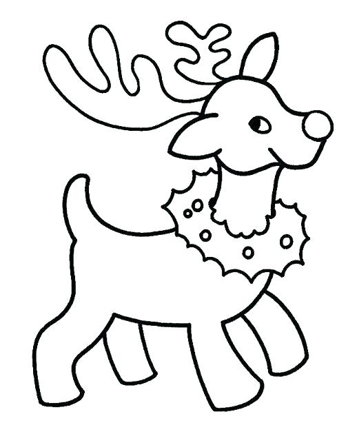 518x633 Coloring Pages Of Reindeer The Red Nosed Reindeer Coloring Page