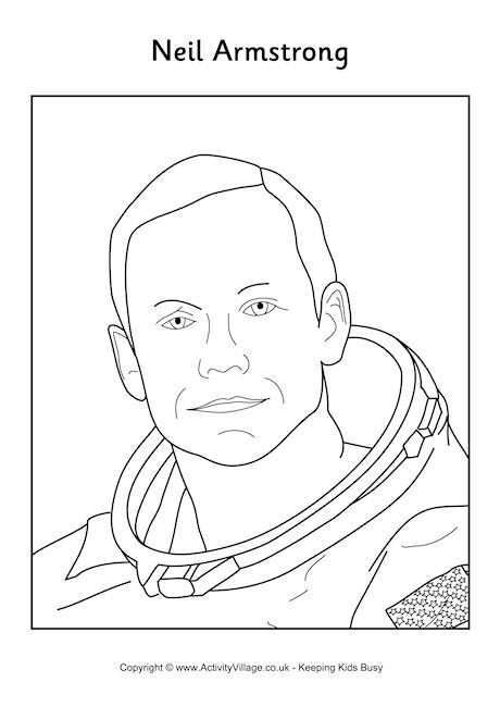 Neil Armstrong Colouring Page 2 460x650 Neil Armstrong Colouring Page 2