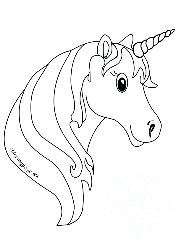 Picture Of A Unicorn To Color Unicorn Face Coloring Pages For Kids 595x808 Picture Of A Unicorn To Color Unicorn Face Coloring Pages For Kids