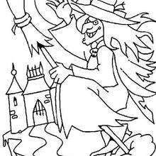 Witch Coloring Pages 220x220 Witch Coloring Pages