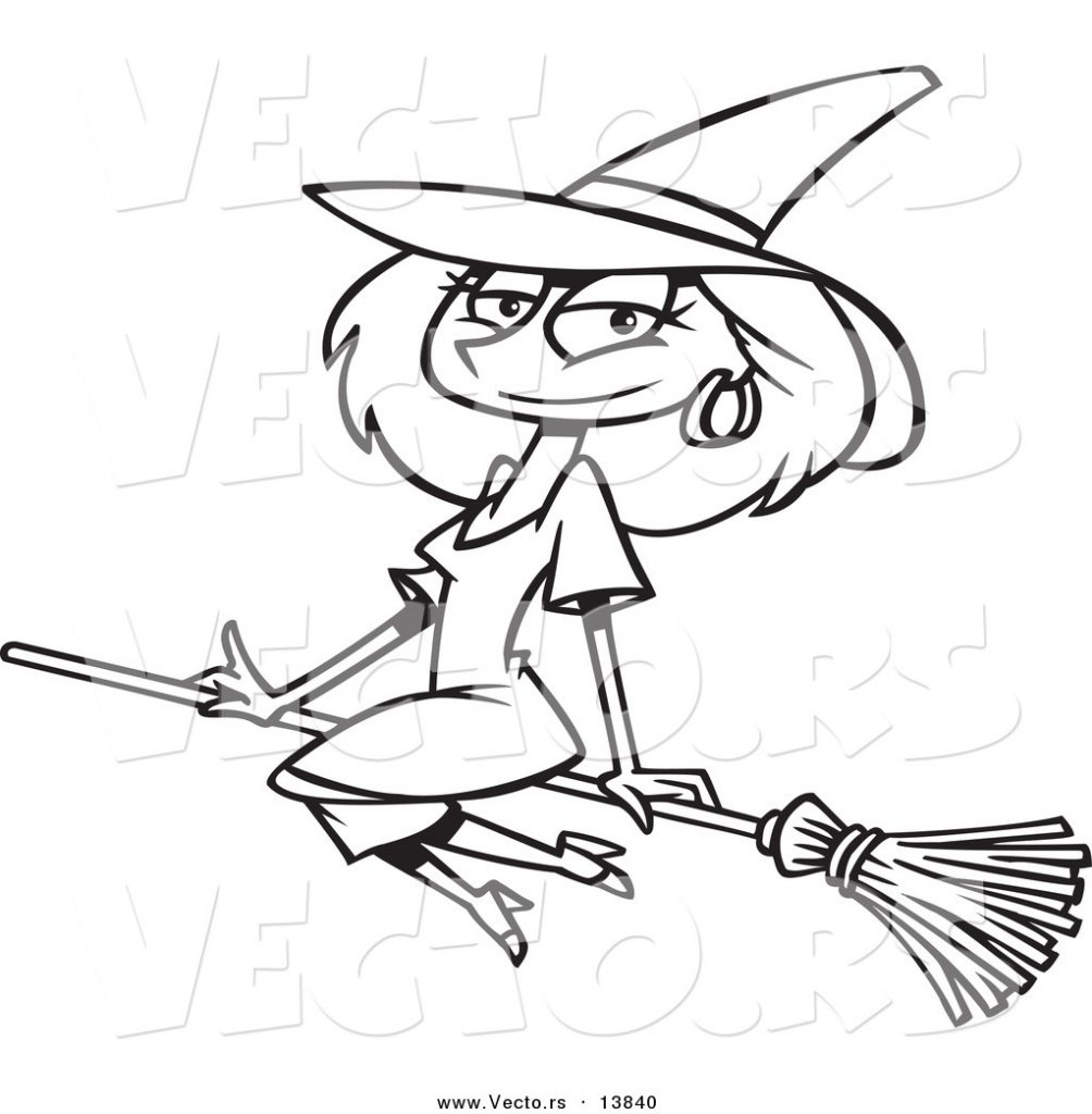 Coloring For Kids Witch On Broom Pages Flying Page Sheets General 1004x1024 Coloring For Kids Witch On Broom Pages Flying Page Sheets General