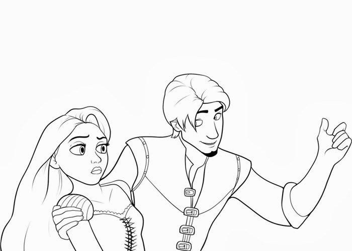 Rapunzel Flynn Rider Coloring Pages Free Coloring Pages 700x500 Rapunzel Flynn Rider Coloring Pages Free Coloring Pages