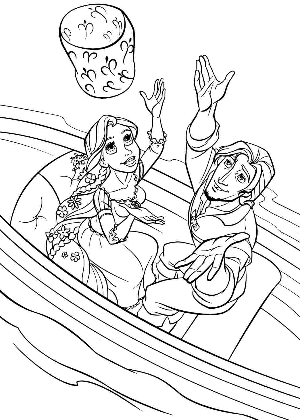Tangled Coloring Pages Free Printable Disney Princess Rapunzel 1044x1460 Tangled Coloring Pages Free Printable Disney Princess Rapunzel