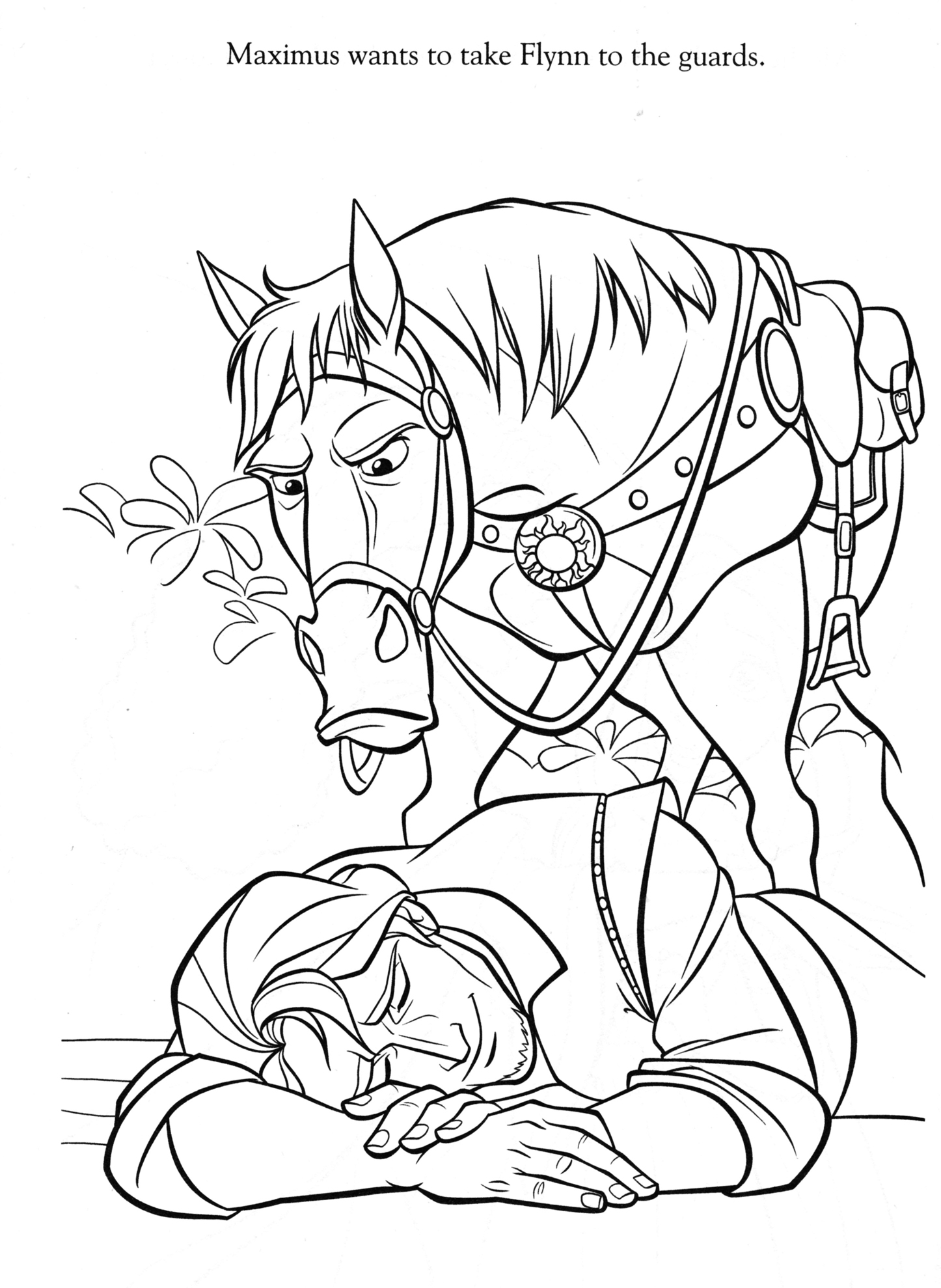 Tangled Maximus Coloring Pages 1446x1979 Tangled Maximus Coloring Pages