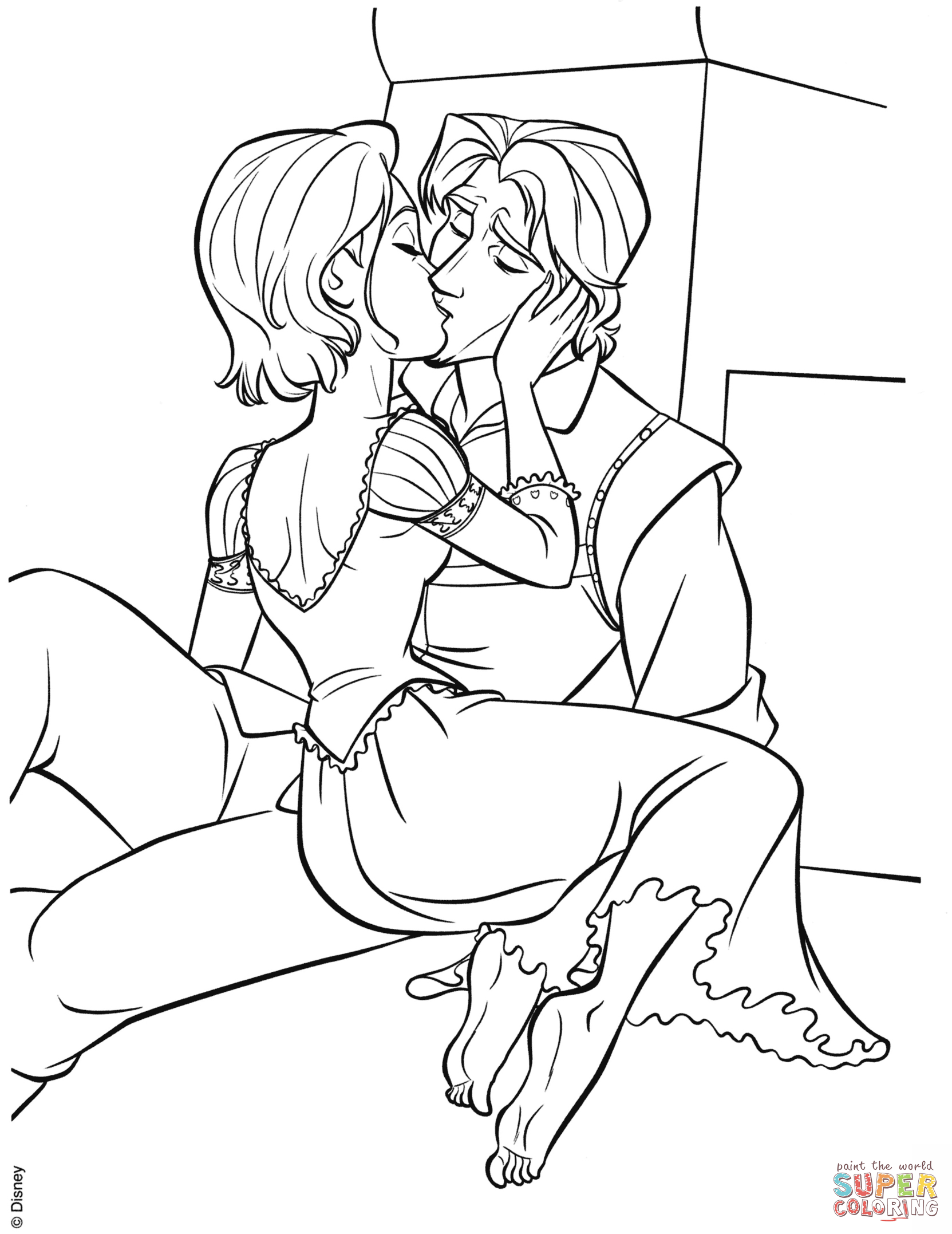 Easily Flynn Rider And Rapunzel Coloring Pages 1663x2155 Easily Flynn Rider And Rapunzel Coloring Pages