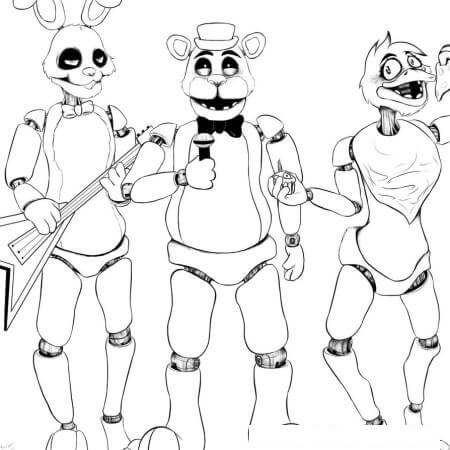 450x450 Fnaf Coloring Pages 3 Coloring Pages For Kids