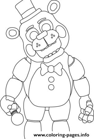 305x450 Creative Design Fnaf Coloring Pages Free Printable Five Nights