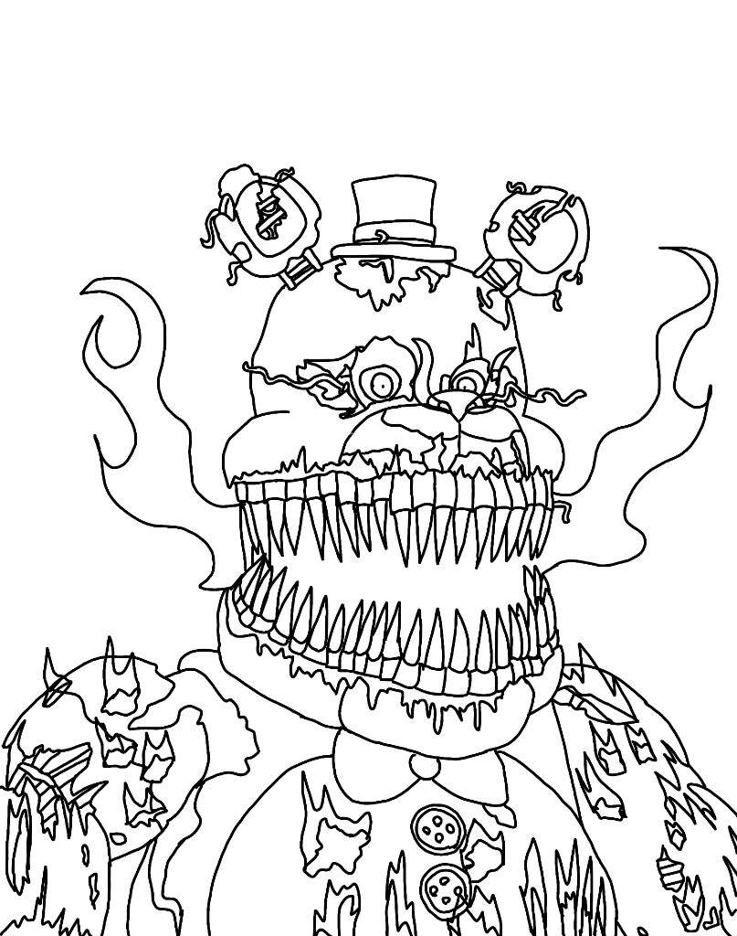 807x1024 Instructive Fnaf 4 Coloring Pages All Characters Launching 16870