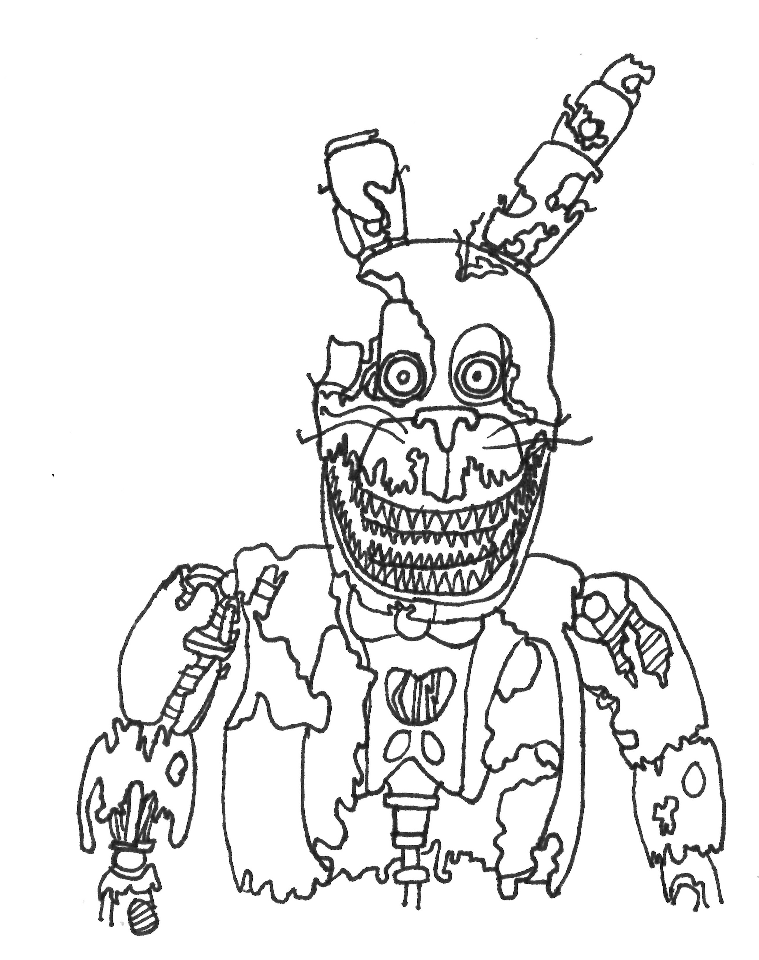 2601x3289 Maxresdefault 18 Fnaf 4 Nightmare Coloring Pages