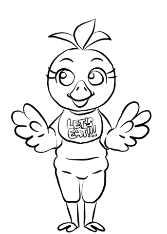 343x480 Fnaf Chica Coloring Page Five Nights