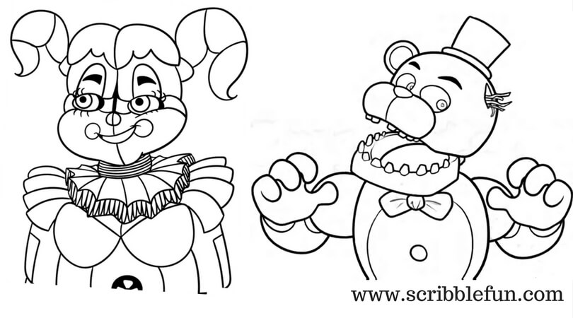 810x450 Free Printable Five Nights At Freddy's Coloring Pages (Fnaf