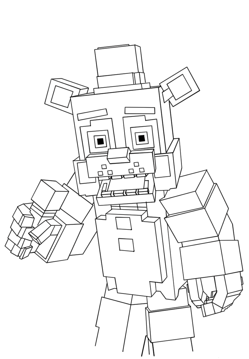 824x1186 Free Printable Five Nights At Freddy's Coloring Pages (Fnaf