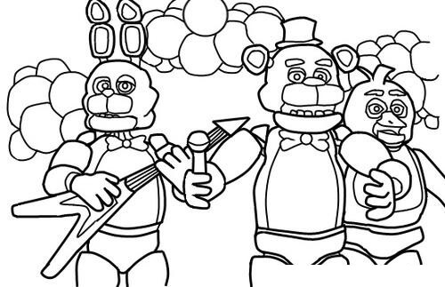 Fnaf Coloring Pages Bonnie 500x323 Fnaf Coloring Pages Bonnie