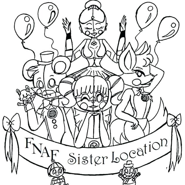 Five Nights At Freddys 4 Printable Coloring Pages Free Sister 630x630 Five Nights At Freddys 4 Printable Coloring Pages Free Sister