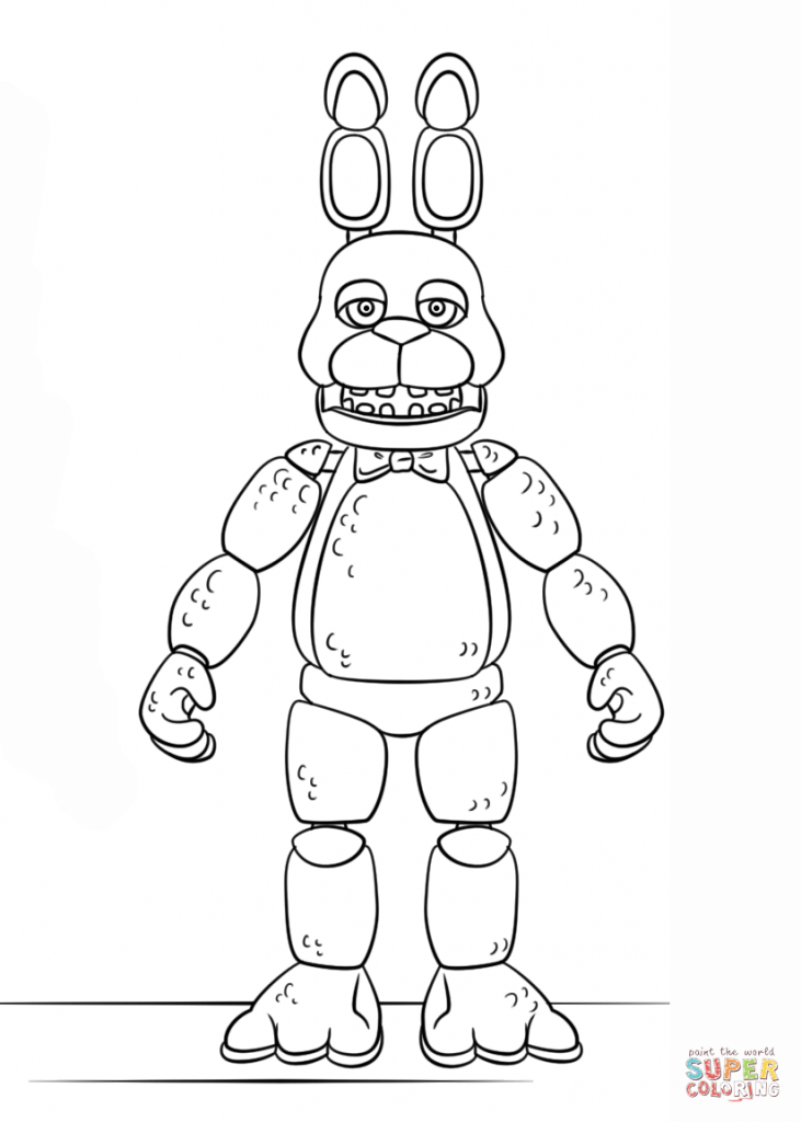 Fnaf Coloring Pages Bonnie 731x1024 Fnaf Coloring Pages Bonnie