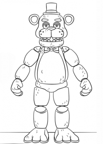 Fnaf Toy Golden Freddy Coloring Page Free Printable . @ Just 332x465 Fnaf Toy Golden Freddy Coloring Page Free Printable . @ Just
