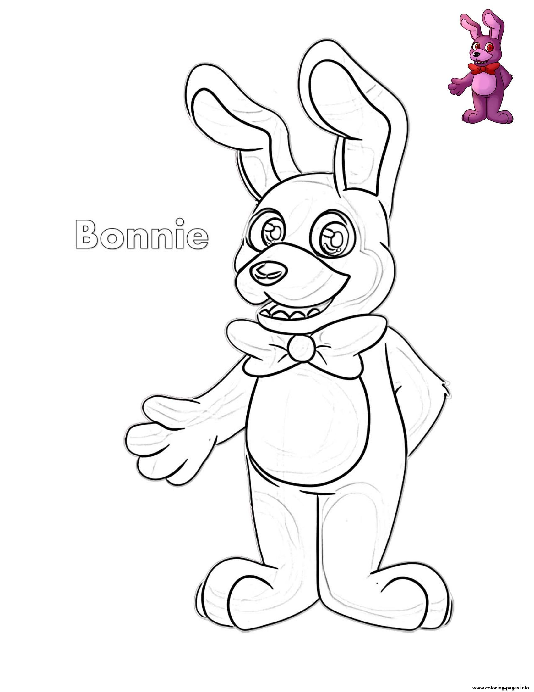 1700x2200 Easy Fnaf Coloring Pages Bonnie Emerging From Fnaf Printable 4281