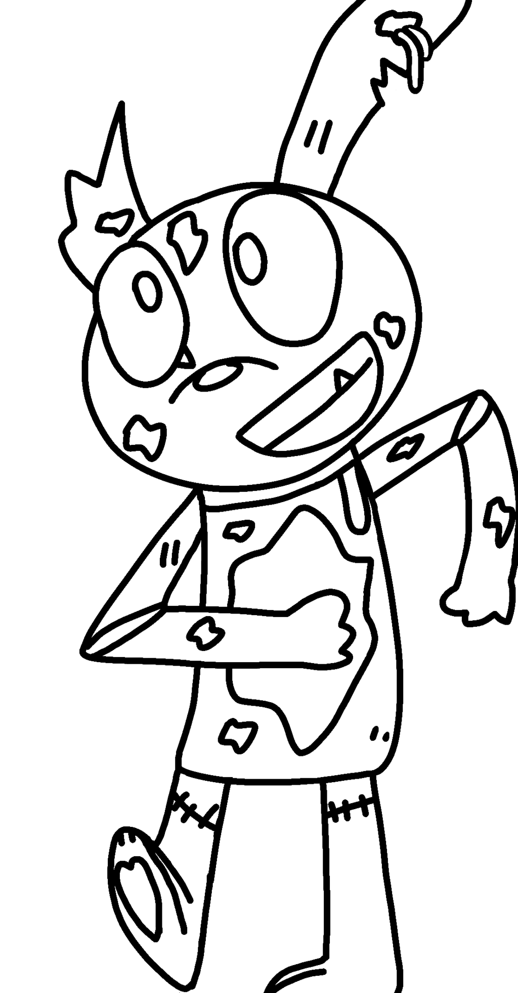 1024x1960 Springtrap (No Color) By Poppyseed799