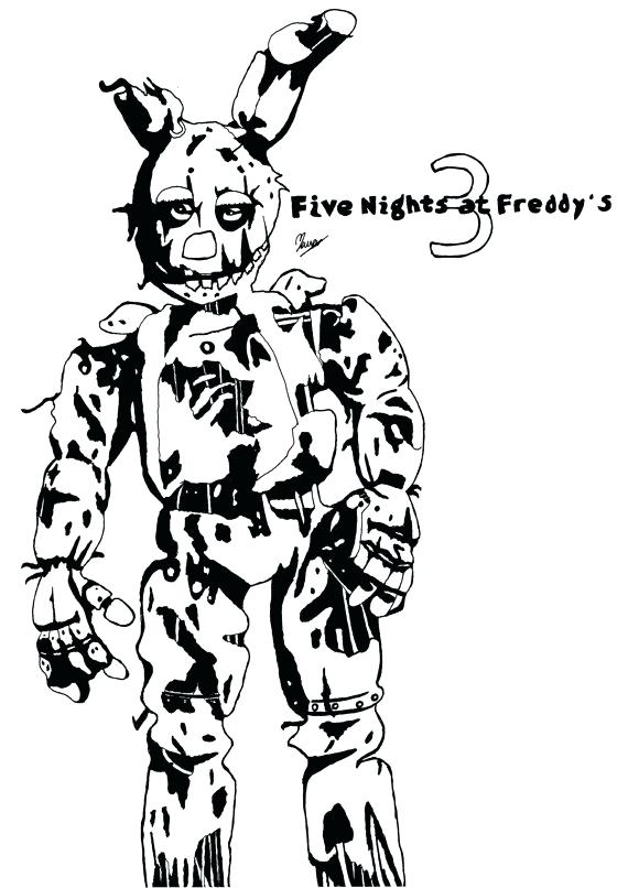 Fnaf Coloring Pages Springtrap - Fnaf Coloring Pages Springtrap 3