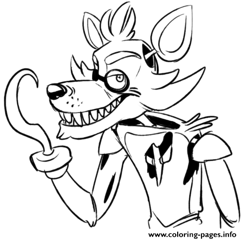 Foxy Five Nights At Freddys Fnaf Coloring Pages Printable 500x494 Foxy Five Nights At Freddys Fnaf Coloring Pages Printable