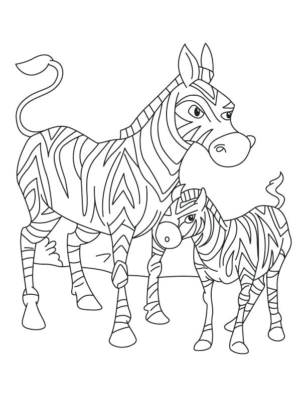 612x792 Idea Zebra Printable Coloring Pages Or Zebra Mother Standing