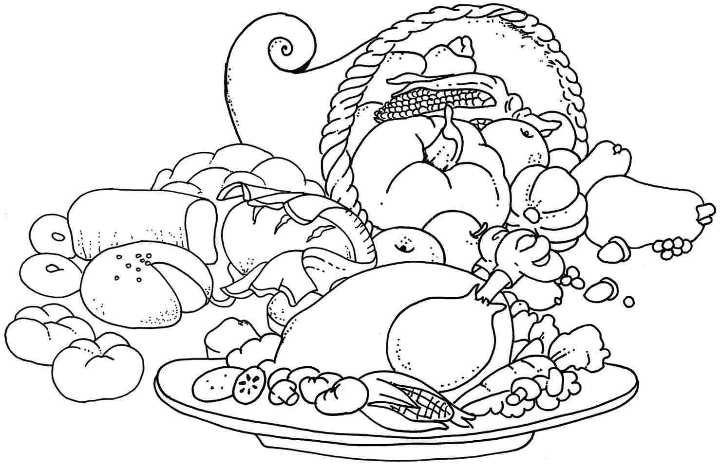 1478x960 Thanksgiving Food Coloring Pages Printable