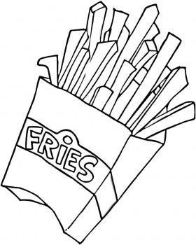 280x350 Fast Food Coloring Pages 6
