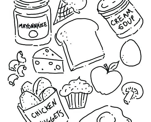 495x400 Food Coloring Pages Food Coloring Pages Roast Food Coloring Pages