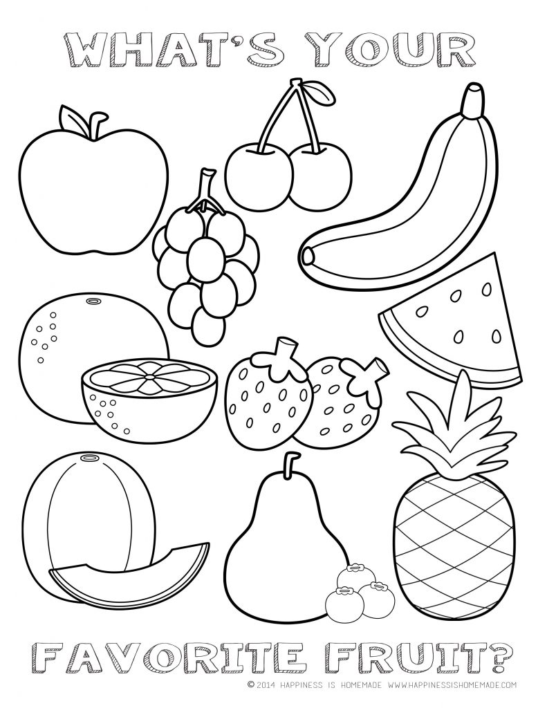 791x1024 Healthy Food Coloring Pages