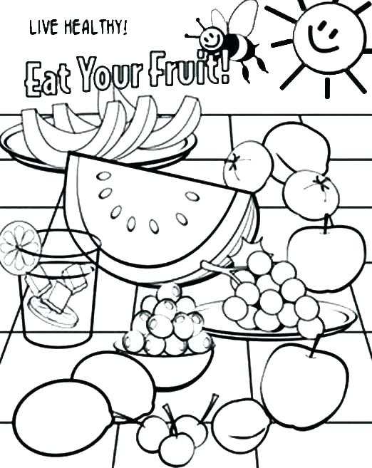 Healthy Food Colouring Pictures Kids Coloring Free Printable Food 522x657 Healthy Food Colouring Pictures Kids Coloring Free Printable Food
