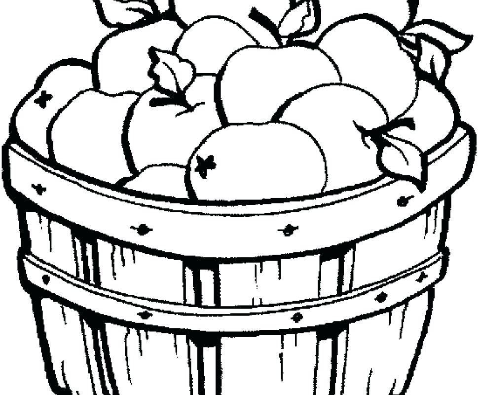 Picnic Basket Coloring Page Bushel Basket Of Apples Coloring Page 973x800 Picnic Basket Coloring Page Bushel Basket Of Apples Coloring Page