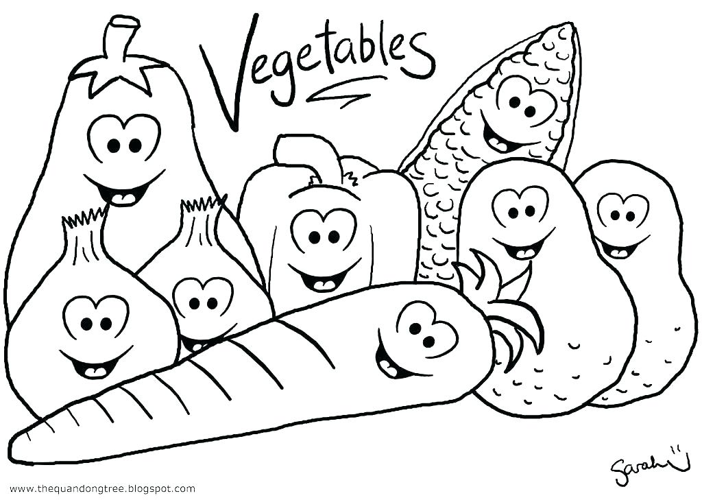 1024x729 Broccoli Is Healthy Food Coloring Page Free Printable Coloring