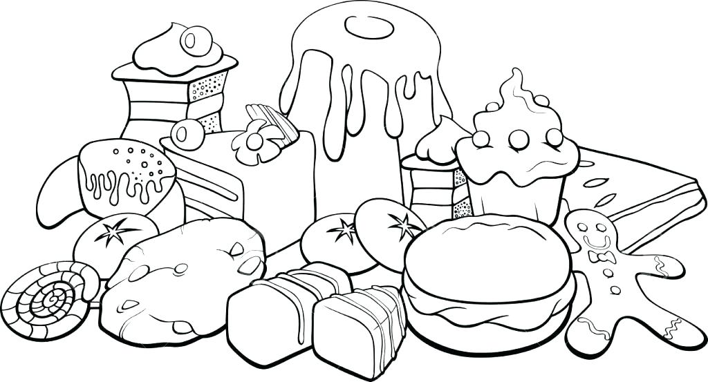 1024x553 Kawaii Food Coloring Pages Food Coloring Pages Various Food