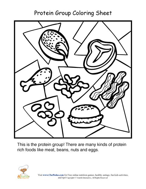 Protein Food Group Coloring Sheet 480x621 Protein Food Group Coloring Sheet