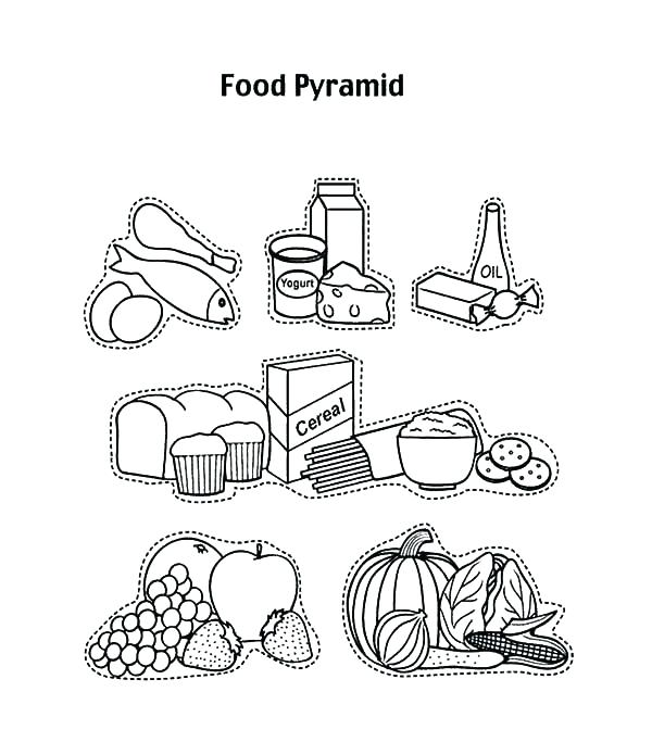 600x683 Pyramid Coloring Pages Food Pyramid Coloring Page Preschooler Food